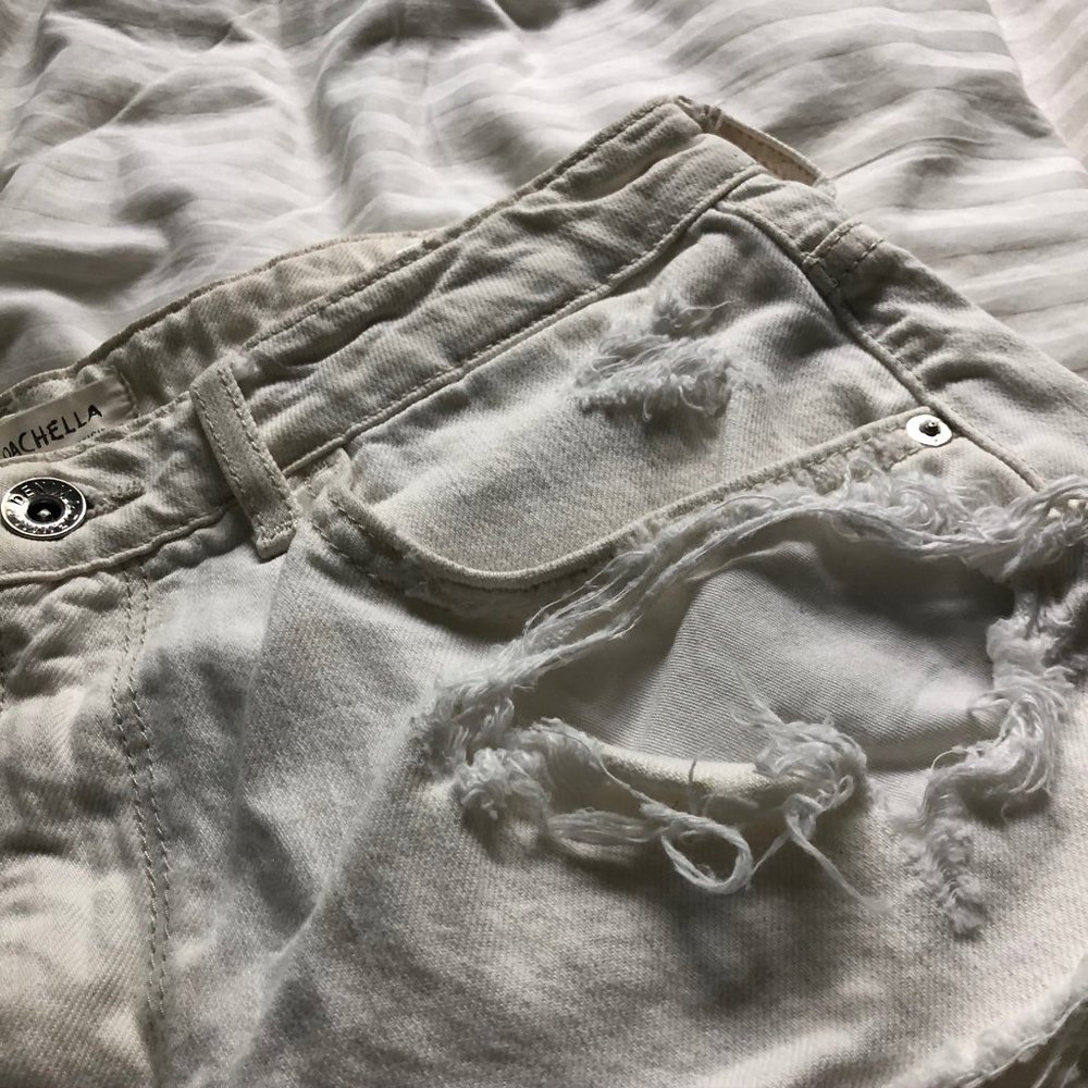 H&M Coachella Super-Distressed High-waisted Shorts